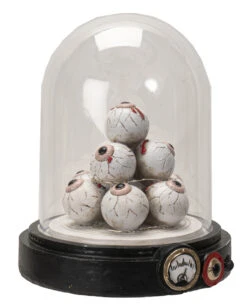 Beleuchteter Augenhügel Unter Glashaube 18cm -Halloween Kostüme Geschäft augenberg unter glaskuppel mit licht eye mound under glass dome with light halloween dekoration 54741 04