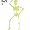 Skelett 90cm UV-Neongelb -Halloween Kostüme Geschäft bewegliches uv neon skelett 90cm posable uv neon skeleton halloween deko 52013 01