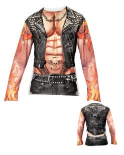 Rocker Shirt Longsleeve 9 Rocker Shirt Longsleeve -Halloween Kostüme Geschäft biker man t shirt rocker t shirt kostuemzubehoer biker kostuem 29381 4