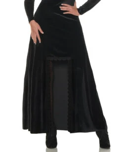 Schwarze Zauberin Kostüm -Halloween Kostüme Geschäft black magic sorceress kostuem schwarzer zauberin kapuzen kostuem halloween damen kostuem 38723 03