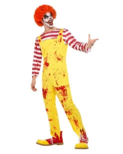 Blutiges Horror-Clown Kostüm -Halloween Kostüme Geschäft blutiger killer clown kostuem horrorclown verkleidung halloween kreepy clown costume 35777 3
