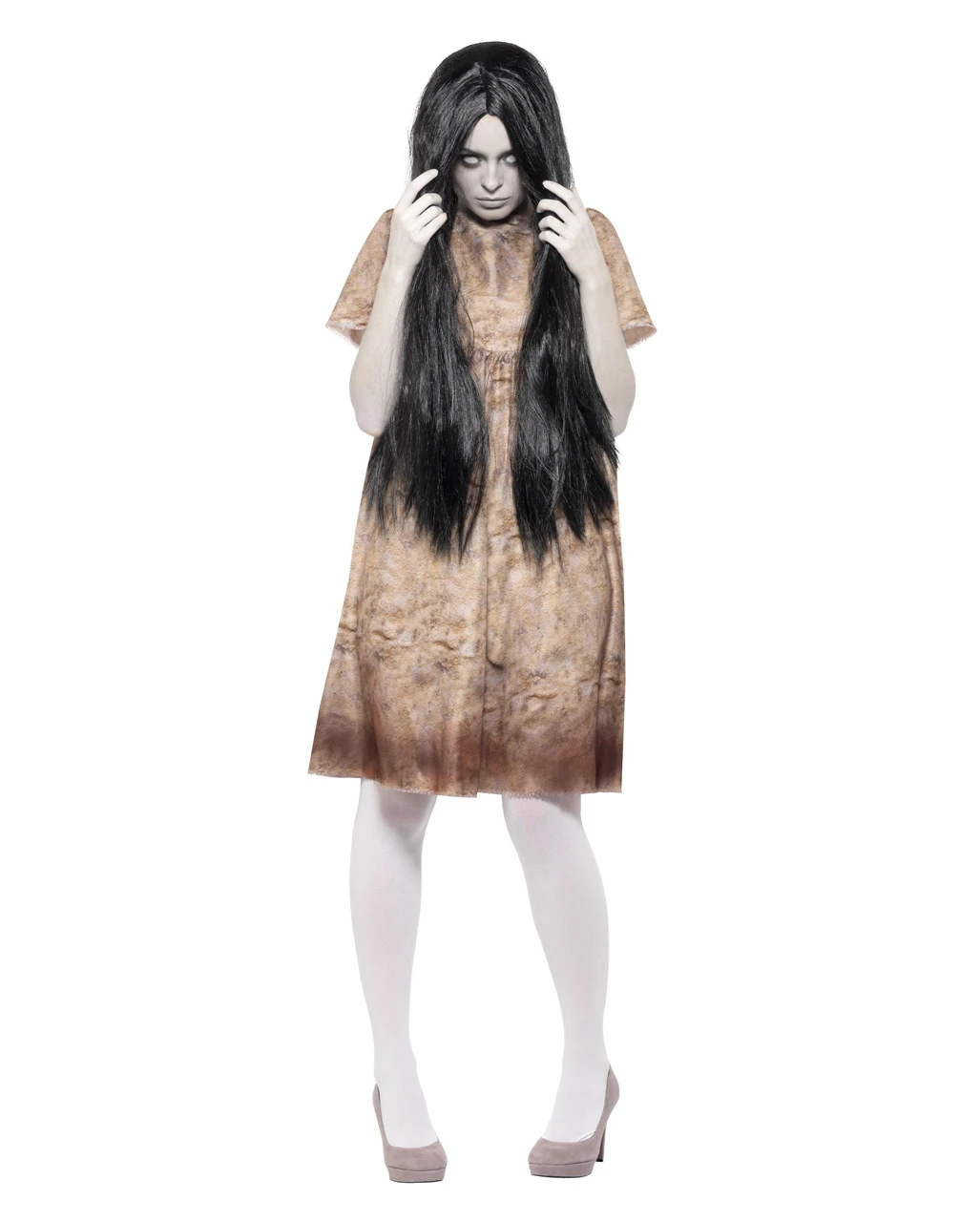 Böser Geist Frauenkostüm Mit Perücke 4 Böser Geist Frauenkostüm Mit Perücke – Bild 2