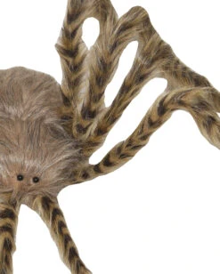 Braune Spinne Mit Haaren Als Halloween Deko 49cm -Halloween Kostüme Geschäft braune haarige spinne hallloween deko brown hairy spider halloween decoration halloween spinne 54007 03