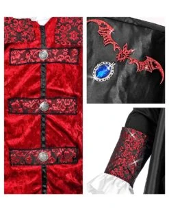 Edler Vampir Graf Kostüm -Halloween Kostüme Geschäft edler vampir lord kostuem vampire lord halloween costume halloween kostuem fuer herren 53455 4