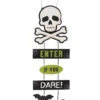Enter If You Dare Halloween Hängeschild 30cm -Halloween Kostüme Geschäft enter if you dare halloween schild enter if you dare chain sign halloween deko 53143 01