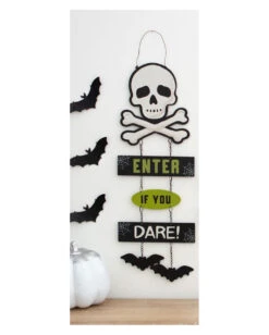 Enter If You Dare Halloween Hängeschild 30cm -Halloween Kostüme Geschäft enter if you dare halloween schild enter if you dare chain sign halloween deko 53143 03