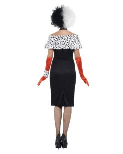 Dalmatiner Hexenkostüm -Halloween Kostüme Geschäft evil madame kostuem dalmatiner verkleidung frauen boese hundedame kostuem 21037 3