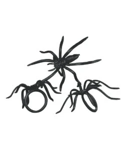 144 Schwarze Halloween Spinnen 8 144 Schwarze Halloween Spinnen -Halloween Kostüme Geschäft fette halloween spinnen halloween spiders kunststoff spinnen plastic spiders 29204 03