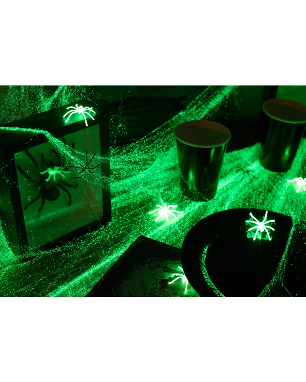 Glow In The Dark Spinnweben 100 G 5 Glow In The Dark Spinnweben 100 G – Bild 3