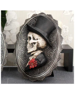 Gothic Skelett Gentleman Day Of The Dead Wand- & Standbild -Halloween Kostüme Geschäft gothic skelett gentleman day of the dead wandbild gothic skeleton gentleman wall plaque gothic deko 39302 5