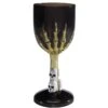 Skeletthand Weinglas Schwarz 2 Skeletthand Weinglas Schwarz -Halloween Kostüme Geschäft gothic weinglas mit skeletthand und totenkoepfen schwarz gold gothic wineglass with skeleton hand und skulls black and gold
