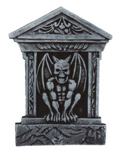 Grabstein Mit Wasserspeier & Säulen 52cm