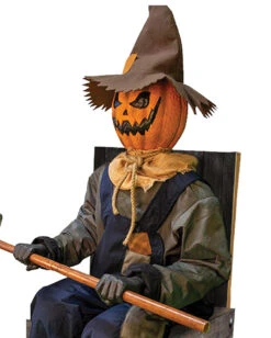 Schaurige Kürbis Vogelscheuche Halloween Animatronic -Halloween Kostüme Geschäft grinsende kuerbis vogelscheuche halloween animatronic jack pumpkin halloween animatronic halloween und horror deko und animatronics 50974 3