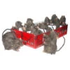 Haarige Deko Ratte 10 Cm 2 Haarige Deko Ratte 10 Cm -Halloween Kostüme Geschäft haarige mini ratte halloween deko mini rat halloween decoration halloween tischdekoration 36213 01