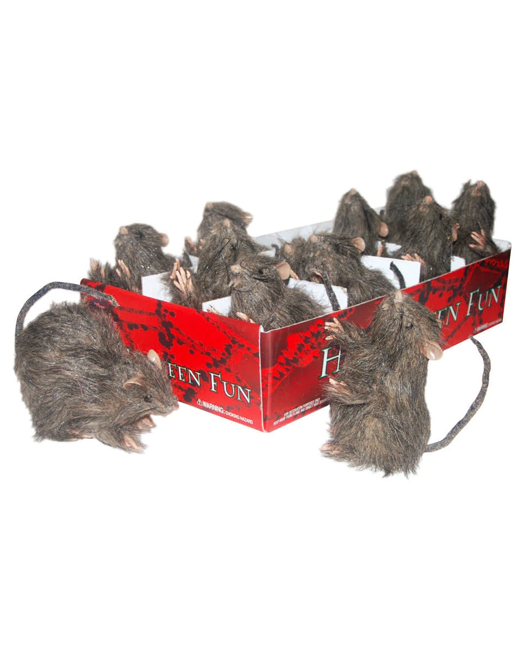 Haarige Deko Ratte 10 Cm 3 Haarige Deko Ratte 10 Cm