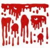 3D Blut Gel Fenster Halloween Dekoration -Halloween Kostüme Geschäft halloween 3d blut fenster dekoration halloween 3d blood window decoration fensterblut horror party 53247