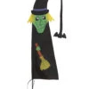 Hexe Halloween Fahne 150cm -Halloween Kostüme Geschäft halloween fahne hexe 150cm nylon halloween flag witch halloween garten deko hexe 52541