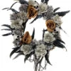Gothic Halloween Türkranz 40cm -Halloween Kostüme Geschäft halloween gothic tuerkranz totenkopf tuerkranz gothic halloween wreath 52619 01