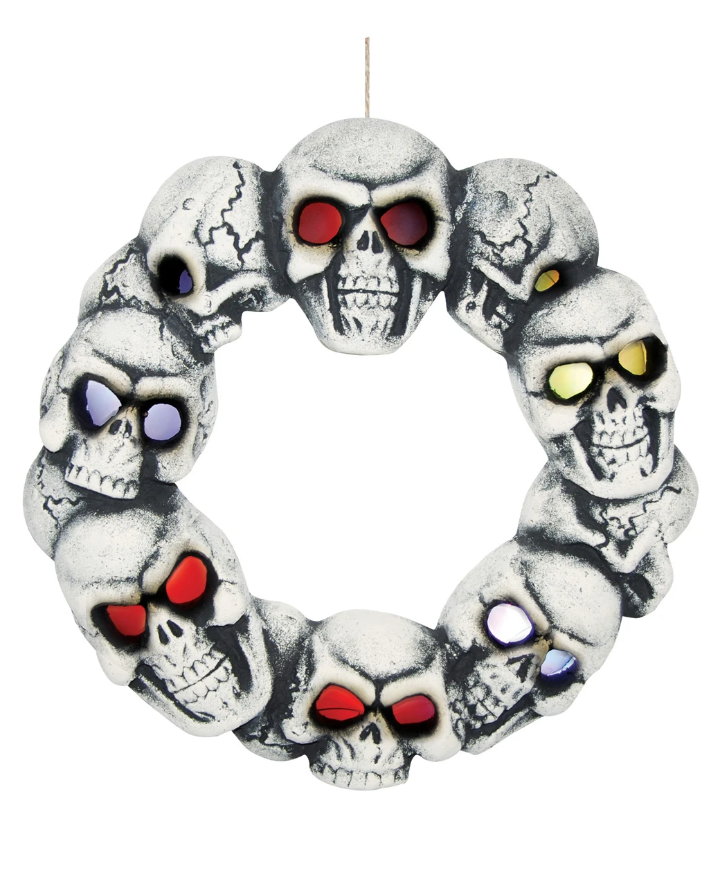 Halloween Totenkopf Türkranz Mit LED Augen 3 Halloween Totenkopf Türkranz Mit LED Augen
