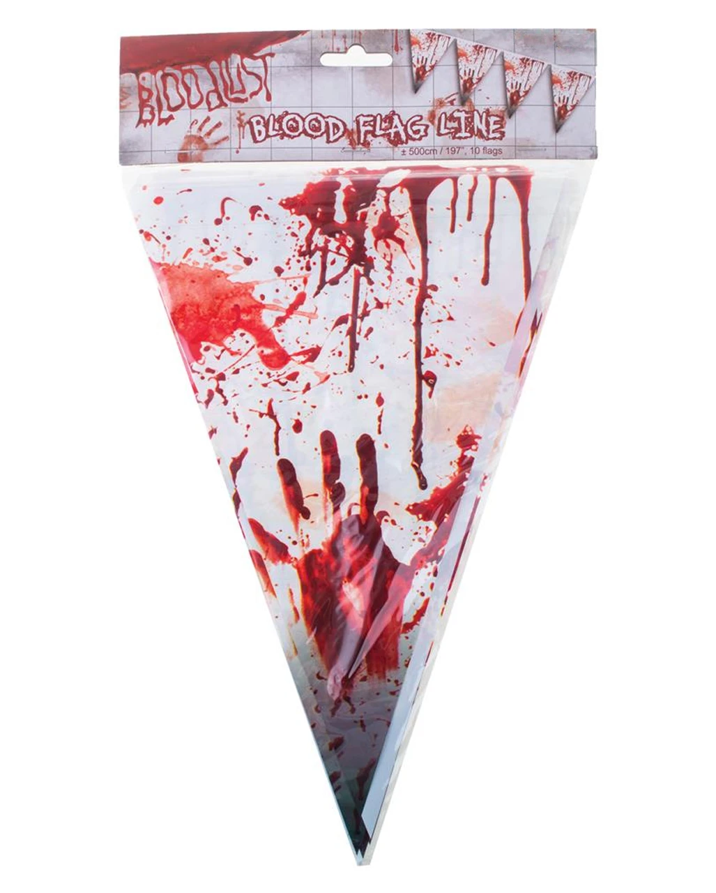 Blutige Halloweengirlande Mit Handabdruck 5m 4 Blutige Halloweengirlande Mit Handabdruck 5m – Bild 2