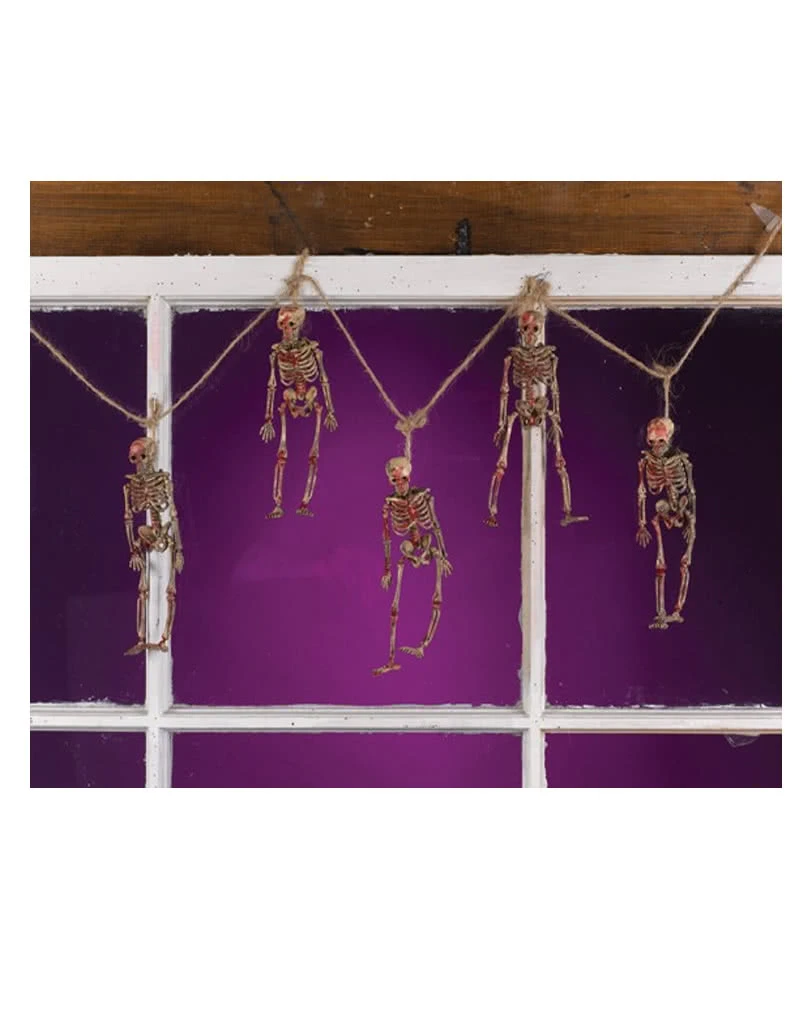Halloween Skelett Girlande 182cm 4 Halloween Skelett Girlande 182cm – Bild 2