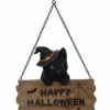 Kätzchen Mit Happy Halloween Schild -Halloween Kostüme Geschäft happy halloween kaetzchen mit schild happy halloween kitten with sign halloween deko 51343 01