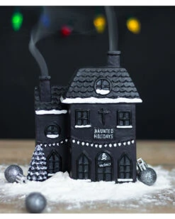 Hounted House Räucherkegel Haus -Halloween Kostüme Geschäft haunted house raeucherkegel halter haunted house incense cone burner halloween homeware 53588 04