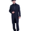 Schwarzer Herrenfrack Deluxe 2 Schwarzer Herrenfrack Deluxe -Halloween Kostüme Geschäft herrenfrack gefuettert schwarz kostuemfrack smoking jacket 27210