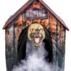 Hundehütte Mit Beweglichem Bluthund -Halloween Kostüme Geschäft hundehuette mit angreifendem killerhund halloween animatronic doghouse with moving bloodhound 51761 01