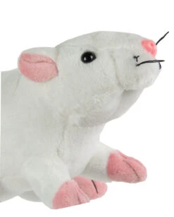Weiße Plüschratte 19cm -Halloween Kostüme Geschäft kuscheltier ratte 19cm weiss plueschratte fuer kinder geschenkartikel plueschtier ratte 29709 4