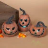 LED Modriger Halloween Kürbis 10cm -Halloween Kostüme Geschäft leuchtender kunststein halloween kuerbis 10cm lighted resin halloween pumpkin halloween kuerbis deko 54180