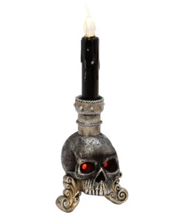 Leuchtender Totenschädel Mit Kerze 36cm 5 Leuchtender Totenschädel Mit Kerze 36cm -Halloween Kostüme Geschäft leuchtender totenkopf mit kerze 36cm lighted stacking skull with candle halloween totenschaedel deko 52549 2