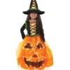 Leuchtendes Kürbis Prinzessin Kinder Kostüm -Halloween Kostüme Geschäft leuchtendes pumpkin prinzessin kinder kostuem light up pumpkin princess child costume 54001