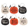Mini-Kürbis Hängeornament 1 Mini-Kürbis Hängeornament -Halloween Kostüme Geschäft mini kuerbis haengeschild mini pumpkin hanging sign halloween deko halloween schild 53589 01