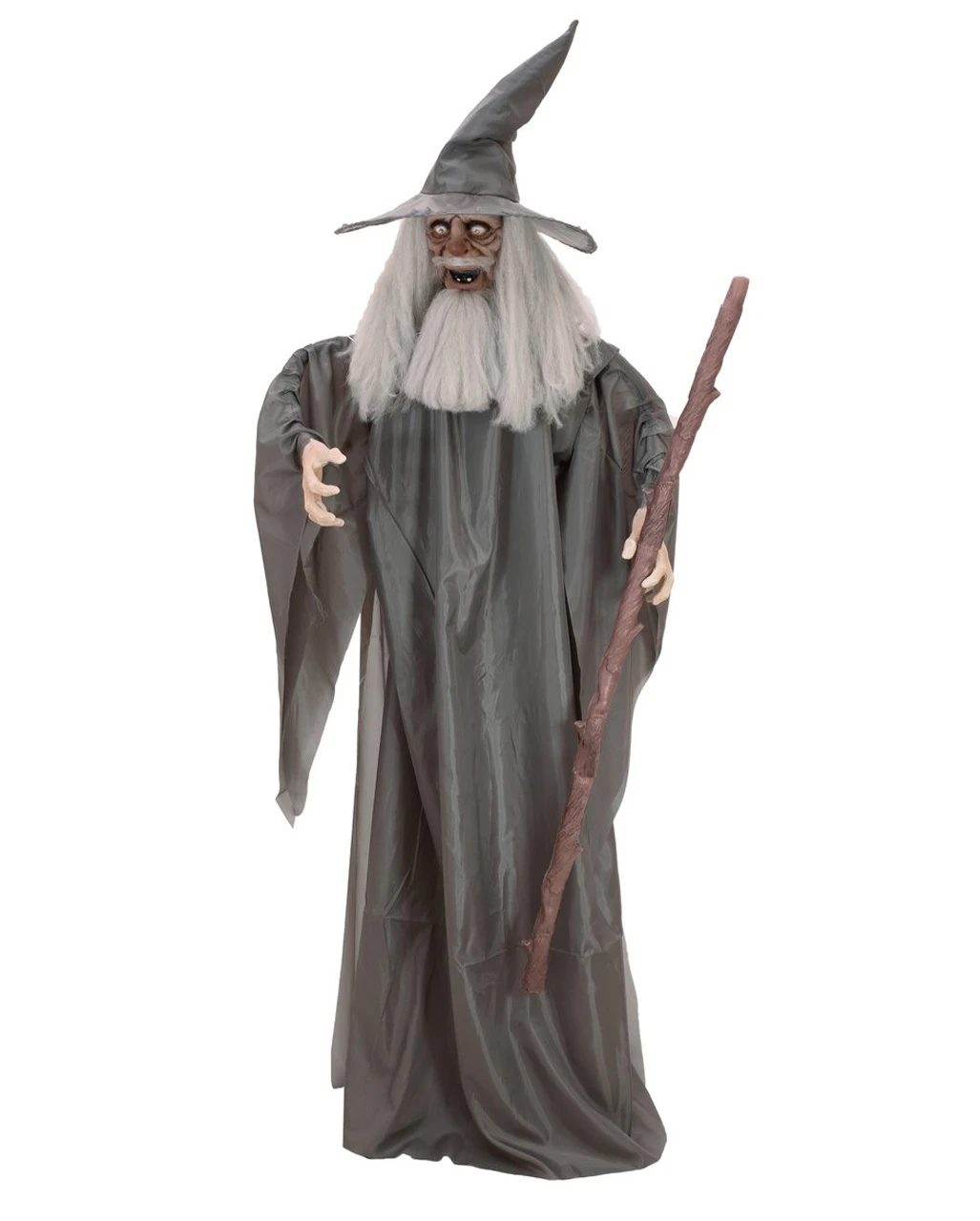 Mittelalterlicher Zauberer Halloween Animatronic 190cm 3 Mittelalterlicher Zauberer Halloween Animatronic 190cm