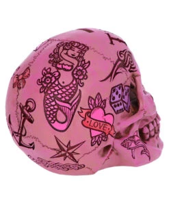 Pinke Tattoo Fund Totenschädel Spardose -Halloween Kostüme Geschäft pinke tattoo fund totenkopf spardose pinke tattoo fund money box totenschaedel geschenkartikel 54552 04
