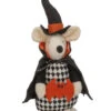 Halloween Plüsch Maus Mit Fledermaus 23cm -Halloween Kostüme Geschäft pluesch halloween maus mit fledermaus 23cm halloween plush mouse figurine with bat halloween dekofigur 54259