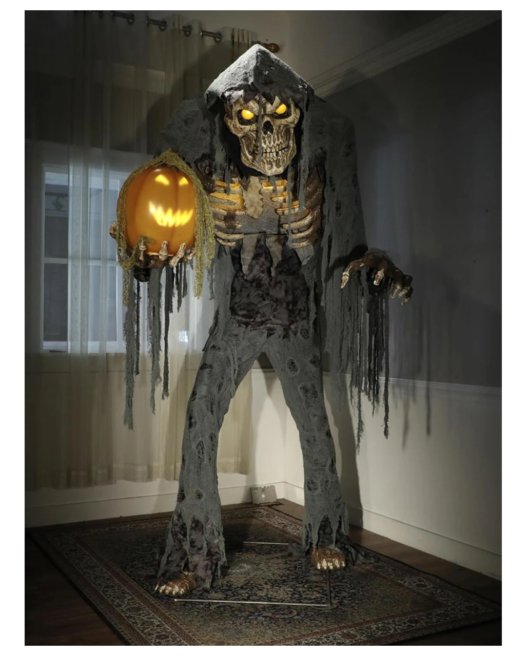 Großer Jack Reaper Mit Sprechendem Kürbis Halloween Animatronic 3 Großer Jack Reaper Mit Sprechendem Kürbis Halloween Animatronic