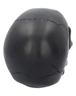 Schwarzer Totenschädel Mit Goldener Rose 15cm -Halloween Kostüme Geschäft schwarzer totenkopf mit goldener rose black skull with golden rose gothic deko gothic totenkopf 54621 05