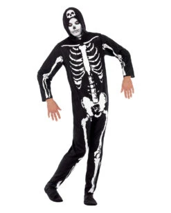 Halloween Kostüme Geschäft -Halloween Kostüme Geschäft skeleton kostuem mit kapuze skelett ganzkoerper anzug halloween verkleidung herren 21042 2