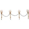Skelett Hände Mit Kette Gartenstecker -Halloween Kostüme Geschäft skeletthand gartenstecker zaun shackled skeleton arm stakes halloween deko garten 52608