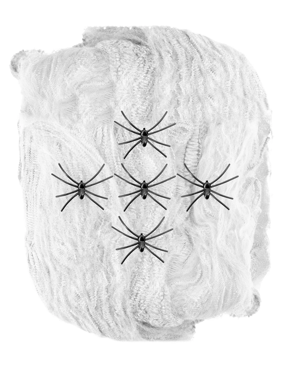 Dehnbare Spinnennetz Mit 5 Spinnen 4 Dehnbare Spinnennetz Mit 5 Spinnen – Bild 2