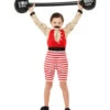 Retro Starker August Deluxe Muskel Kinderkostüm -Halloween Kostüme Geschäft starker august muskelmann kinderkostuem jahrmarkt muskelmann kinder kostuem 37271