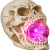 Totenschädel Mit Leuchtender Glaskugel -Halloween Kostüme Geschäft totenkopf mit leuchtender glaskugel skull with static lighted magic ball halloween totenschaedel 52533