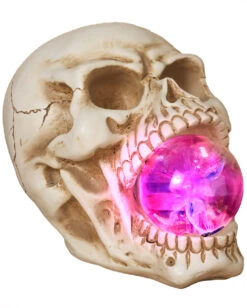 Totenschädel Mit Leuchtender Glaskugel
