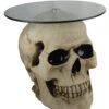 Totenschädel Tisch Mit Glasplatte 56,5cm -Halloween Kostüme Geschäft totenkopf tisch mit runder glasplatte totenschaedel tisch mit runder glasplatte skull table with round glass plate 54783 01