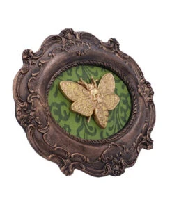 Totenkopfschwärmer Motte Wandbild -Halloween Kostüme Geschäft totenkopfschwaermer motte wandbild atropos macabre moth wall plaque gothic deko 50334 03