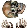 Totenkopf & Skelett Hände Fensterfolie -Halloween Kostüme Geschäft totenschaedel und skelett haende fensterfolie skull and skeleton hands window sticker 39072 01 scaled 1