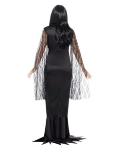 Elegantes Morticia Kleid -Halloween Kostüme Geschäft verfuehrerisches morticia kleid elegantes hexen kostuem halloween abendkleid 24552 3