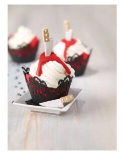 Messer Zuckerdekoration 12 St. -Halloween Kostüme Geschäft zuckerdekor messer cupcake und muffin dekoration verzierung fuer halloween und geburtstagskuchen 27451 2